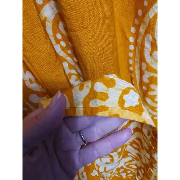Raj Made in India long skirt sz S Orange embroidered romantic flowy boho flowy - Picture 10 of 10